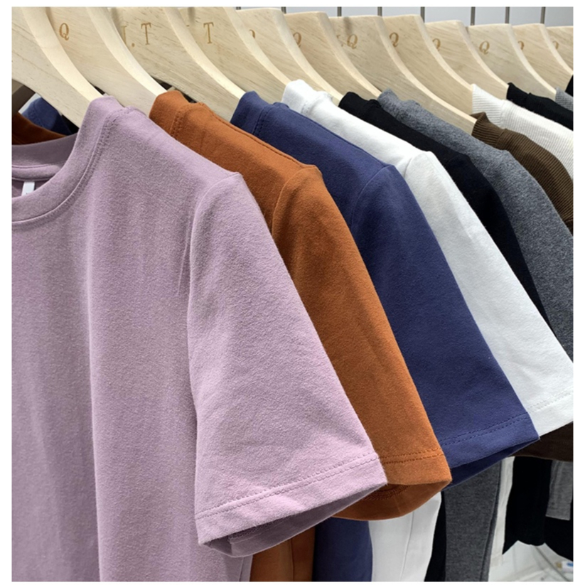 Áo Thun Nữ Tay Ngắn Cổ Tròn Vải Cotton Nguyên Chất 60869