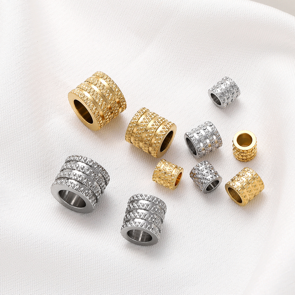 Set 10 Hạt Xỏ Lỗ Bằng Thép Không Gỉ Màu Sắc Kích Thước 5mm 6mm 8mm 10mm Dùng Làm Trang Sức DIY