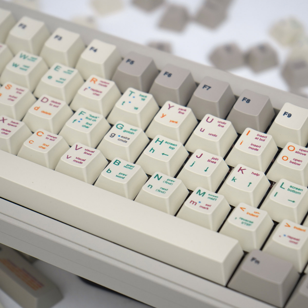 Lập trình viên retro keycaps pbt dye-sub cherry profile keycap keycaps tùy chỉnh tương thích với công tắc cherry gateron mx