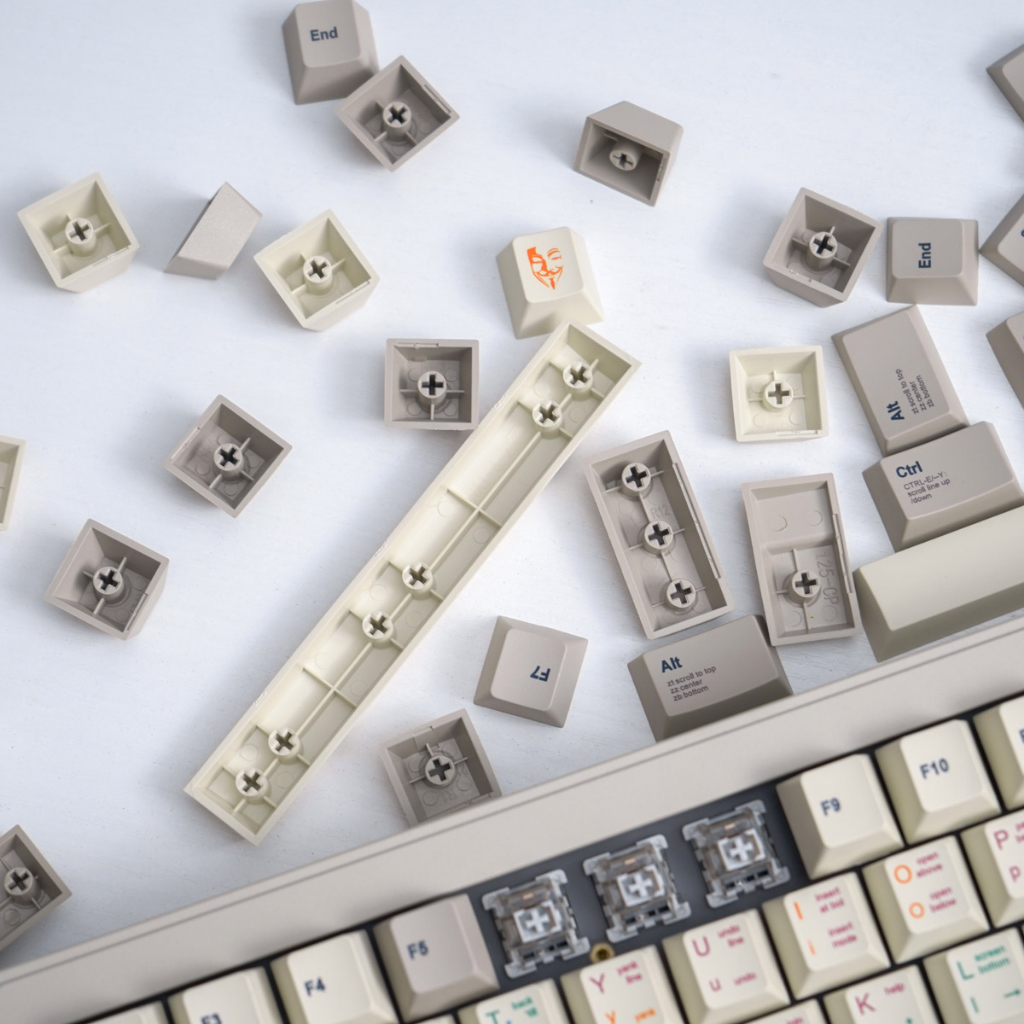 Lập trình viên retro keycaps pbt dye-sub cherry profile keycap keycaps tùy chỉnh tương thích với công tắc cherry gateron mx