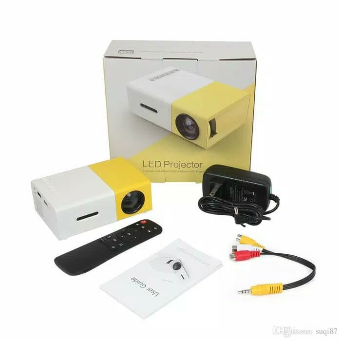 Máy chiếu di động yg300 máy chiếu led 1080p độ nét cao đa giao diện
