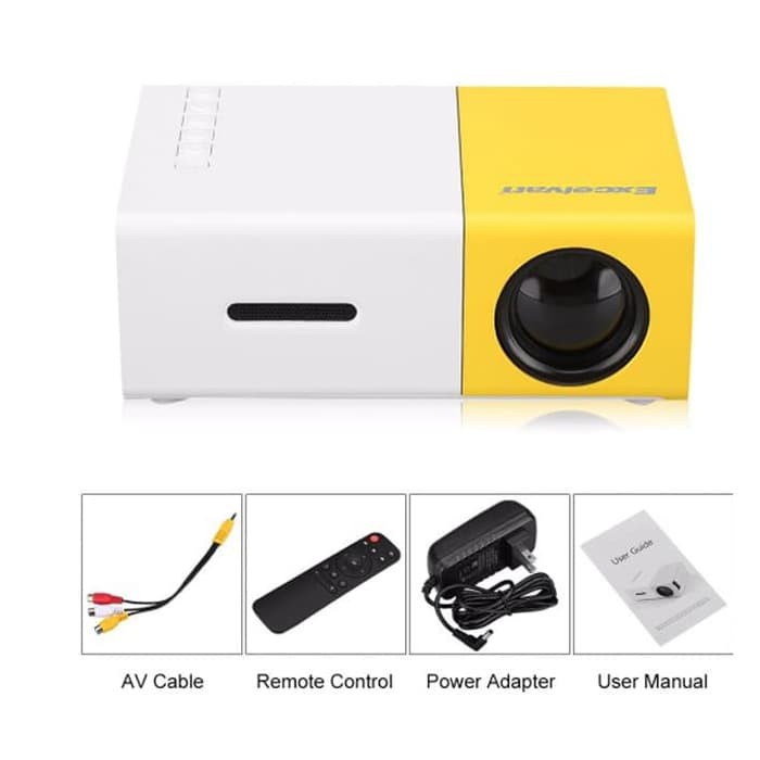 Máy chiếu di động yg300 máy chiếu led 1080p độ nét cao đa giao diện