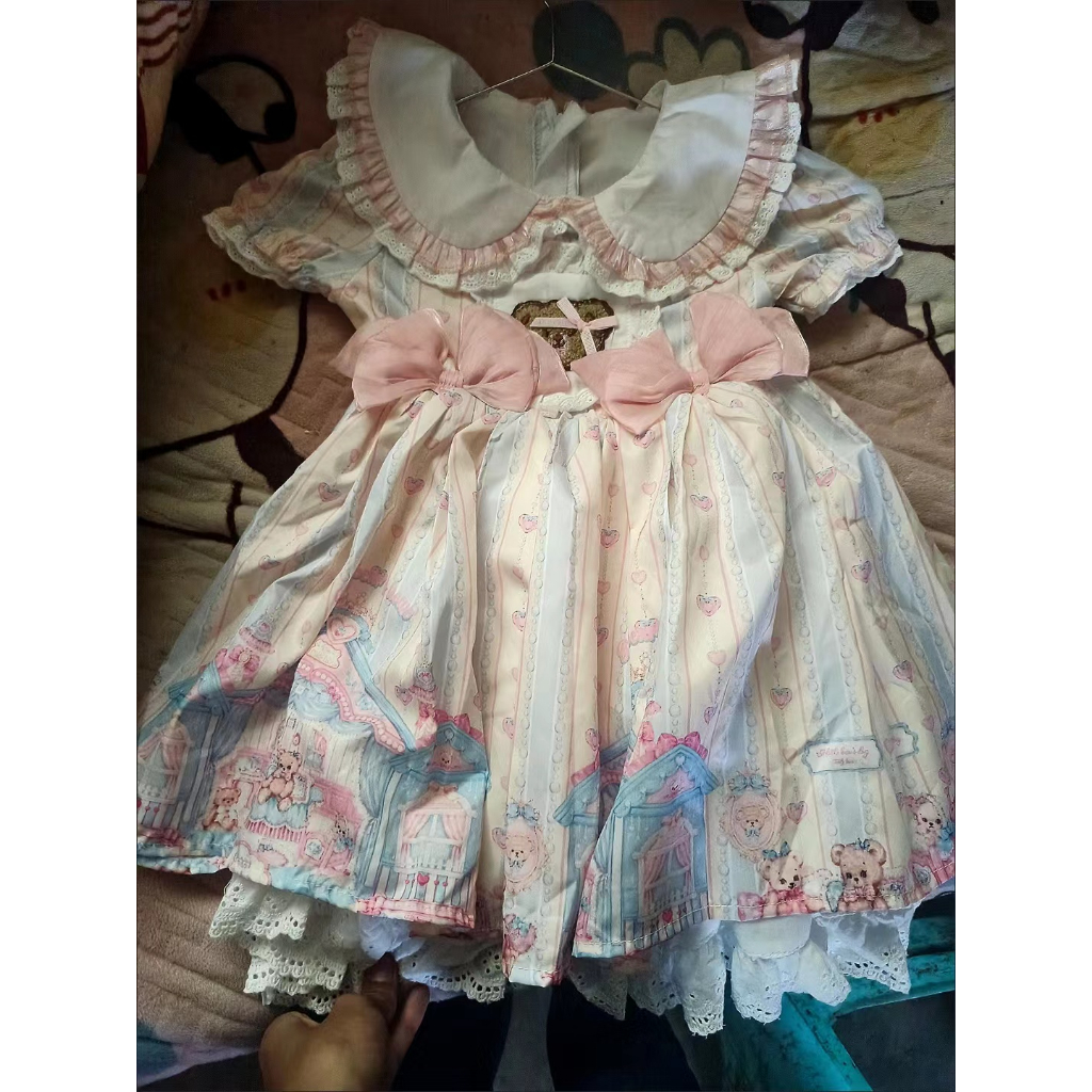 Đầm Công Chúa lolita Tay Ngắn Phong Cách Mới 2023 Cho Bé Gái