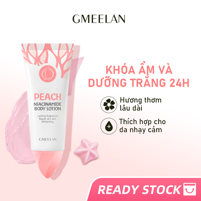 Sữa dưỡng thể GMEELAN chiết xuất đào dưỡng ẩm làm sáng da Niacinamide Body Lotion 150g