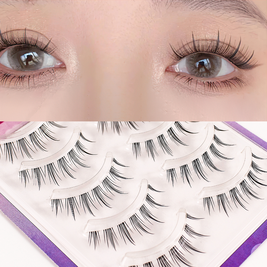 Bộ 5 cặp mi giả Cotremyp cong dày tự nhiên phong cách Nhật Bản b1-b6