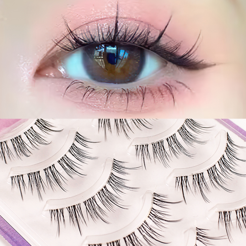 Bộ 5 cặp mi giả Cotremyp cong dày tự nhiên phong cách Nhật Bản b1-b6