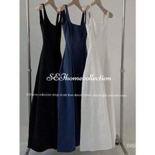 [SEI HOME] Popular basic vest suspender jumpsuit Hepburn style small black dress women's summer New