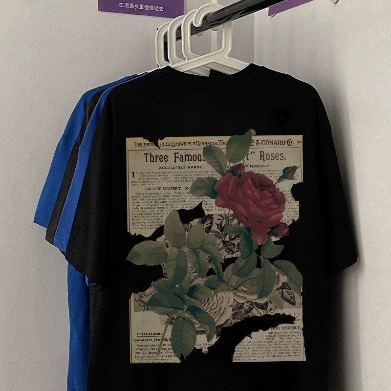 Áo thun cotton PEARDODO tay ngắn in hình thời trang hip hop mùa hè