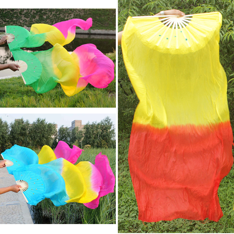 Quạt Tre Lụa Dài 1.5M Dùng Để Múa Bụng