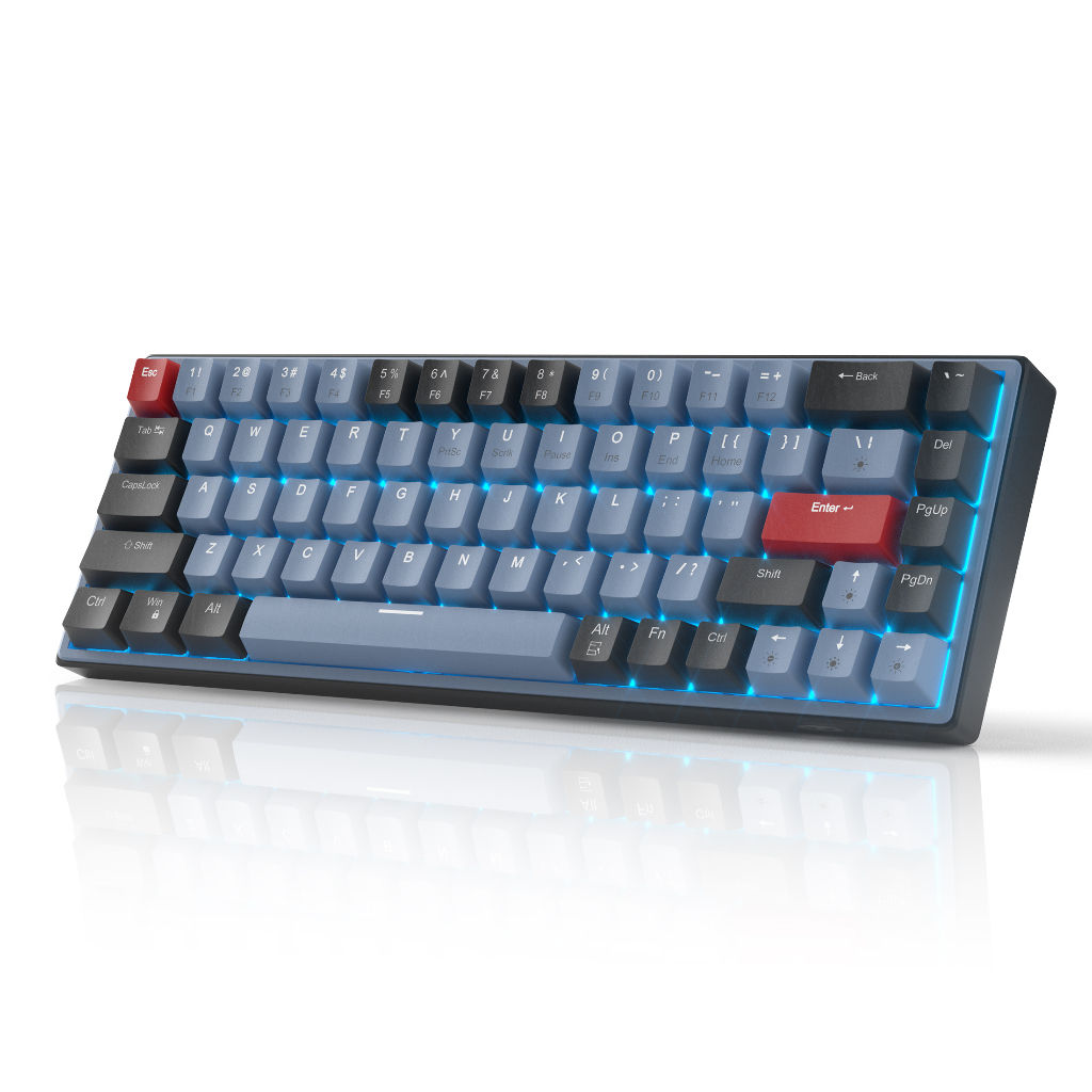 Bàn phím cơ gaming Không dây MageGee Sky68 Bluetooth Blue/Red/Brown Switch 68 phím, có đèn LED, hot-swappable cho máy tính/laptop