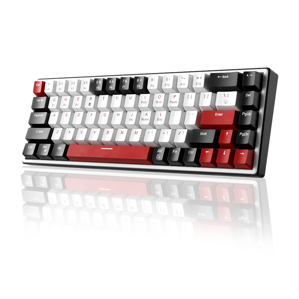 Bàn phím cơ gaming Không dây MageGee Sky68 Bluetooth Blue/Red/Brown Switch 68 phím, có đèn LED, hot-swappable cho máy tính/laptop