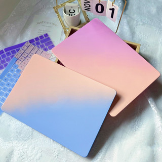 Vỏ bọc màu Gradient khoét rỗng logo kèm vỏ bọc bàn phím cho For Macbook Air 13 M2 A2681 M1 A2337 A2179 A1932 A1466  Pro 13.3 A2338 A2289 A2251 A1706 A1989 A2159 A1708