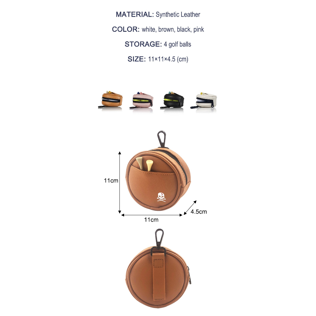 Túi Đeo Hông mini Đựng 4 Quả Bóng golf Phong Cách Hàn Quốc