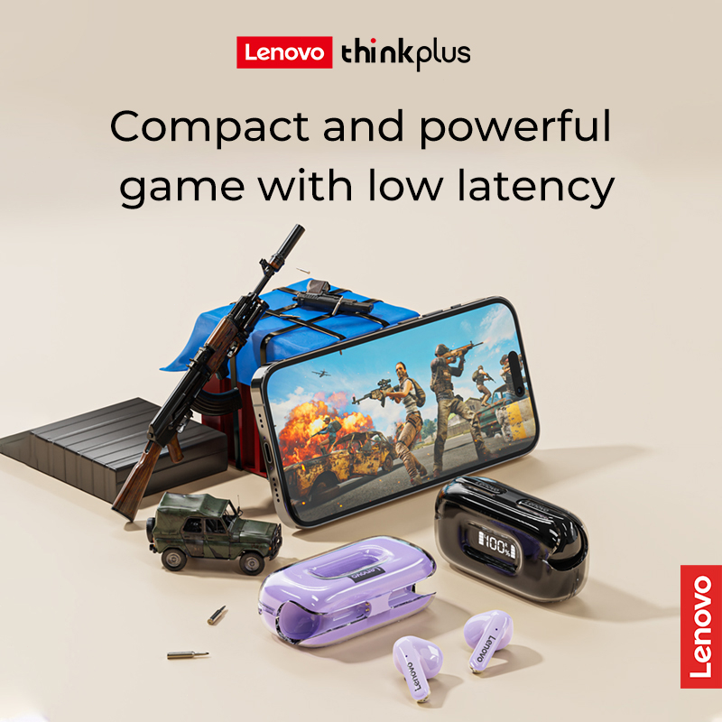 Tai nghe không dây lenovo x15ii voulao tws tai nghe bluetooth chống nước có mic với màn hình led