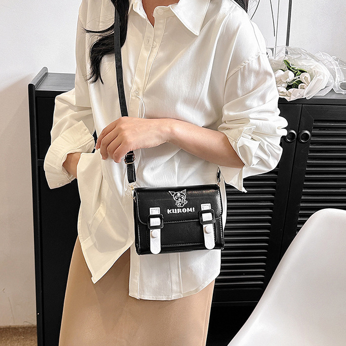 Nallcheer nữ đeo chéo túi vuông nhỏ dễ thương túi đeo vai tươi mới thời trang nhật bản phong cách tối giản thời trang mô hình hoạt hình chất liệu pu giản dị và linh hoạt