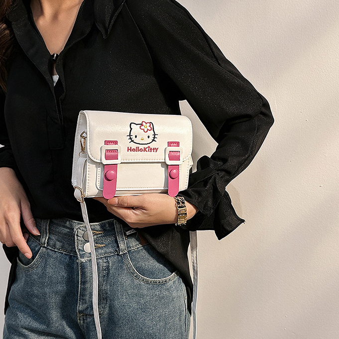 Nallcheer nữ đeo chéo túi vuông nhỏ dễ thương túi đeo vai tươi mới thời trang nhật bản phong cách tối giản thời trang mô hình hoạt hình chất liệu pu giản dị và linh hoạt