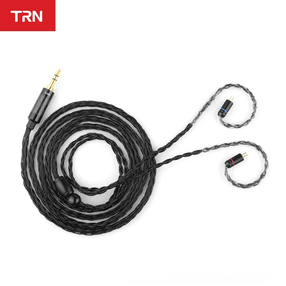 Cáp trn t2 cáp mạ bạc 16 lõi cáp nâng cấp hifi đầu nối mmcx / 2pin cho trn v90 ba5 v80 t2 c10 c16 zs10 as10 s2