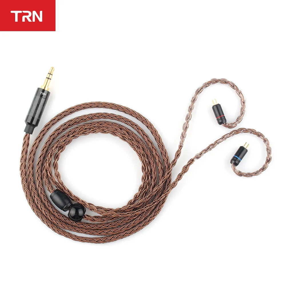 Cáp trn t2 cáp mạ bạc 16 lõi cáp nâng cấp hifi đầu nối mmcx / 2pin cho trn v90 ba5 v80 t2 c10 c16 zs10 as10 s2