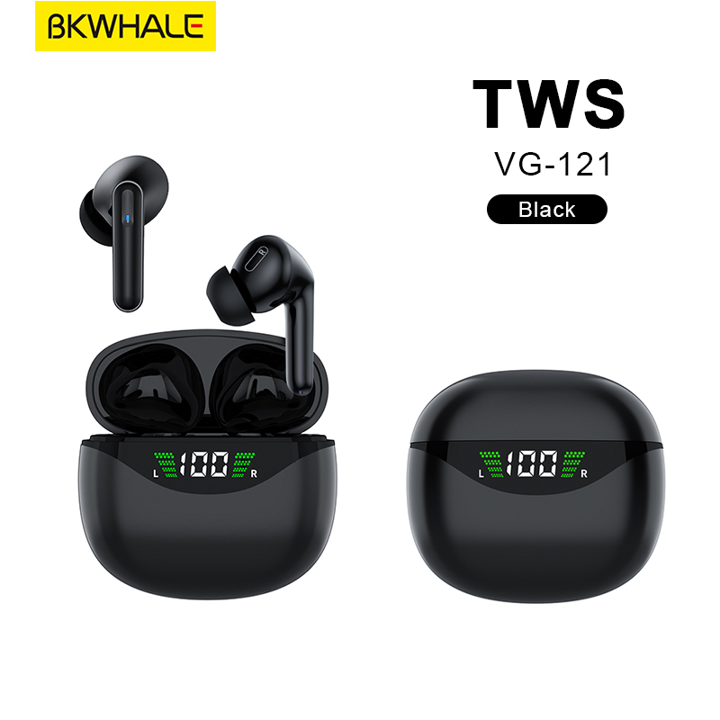 Bkwhale tws tai nghe bluetooth không dây có mic chống nước vg121 tai nghe thể thao móc tai tai nghe hifi stereo music earbuds
