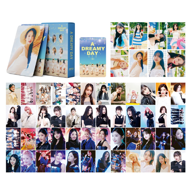 50-55 cái / hộp wonyoung ive photocards solo album magazine bìa laser hologram lomo thẻ kpop bưu thiếp vận chuyển nhanh ym