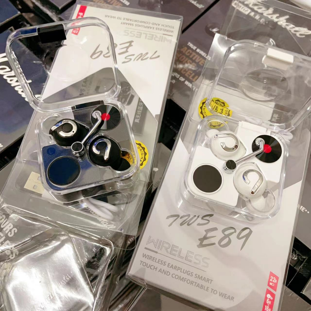 Tai Nghe Nhét Tai e89 bluetooth Không Dây Chống Ồn Có Đèn led Và mic Phong Cách retro