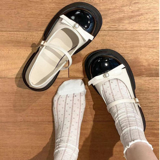 Hhh giày mary jane lolita bít mũi đế cao giày búp bê đế da mềm đế êm thời trang 2023new cho nữ 080115