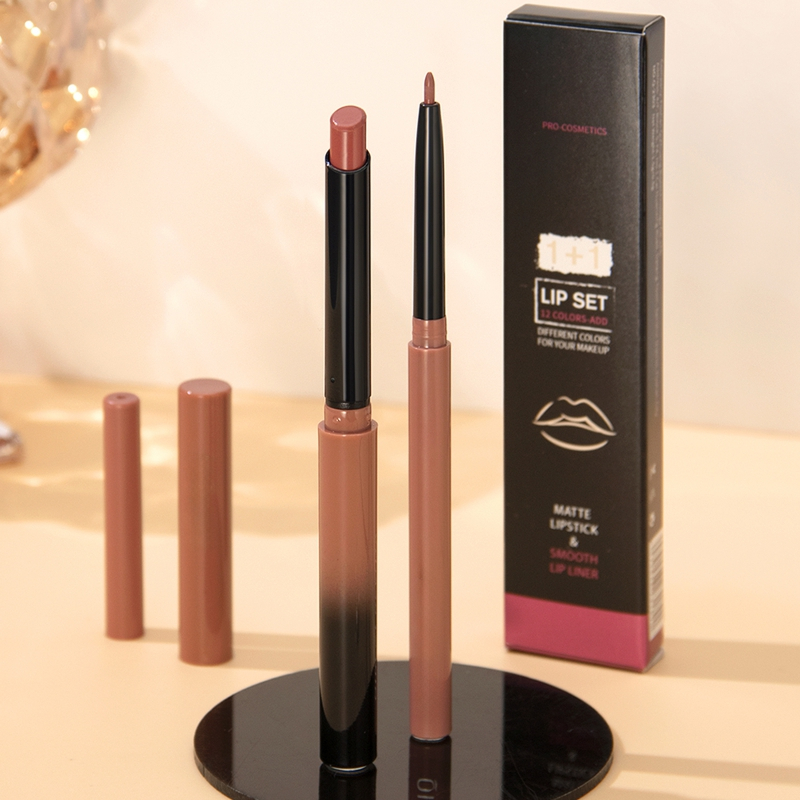 Set 2 Chì Kẻ Viền Môi Chống Thấm Nước Và Lâu Trôi Cao Cấp