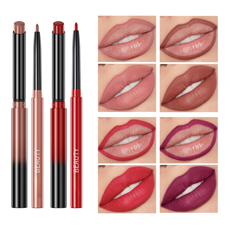 Set 2 Chì Kẻ Viền Môi Chống Thấm Nước Và Lâu Trôi Cao Cấp