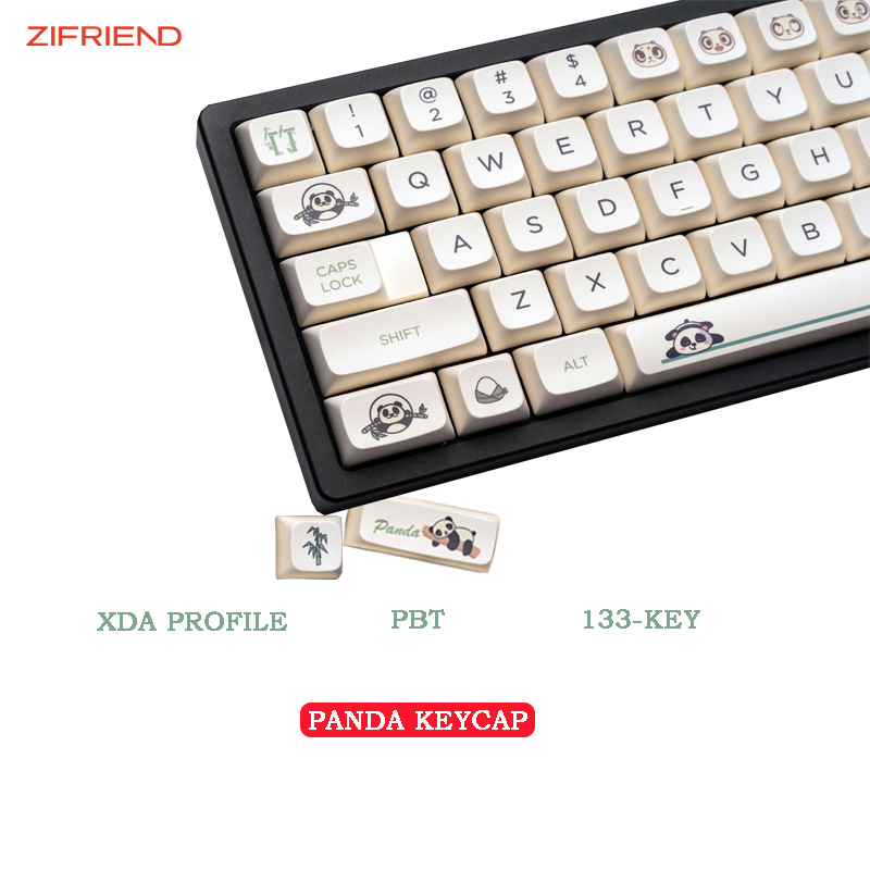 Zifriend panda keycap 133-key xda profile pbt bàn phím cơ học tự làm nắp phím