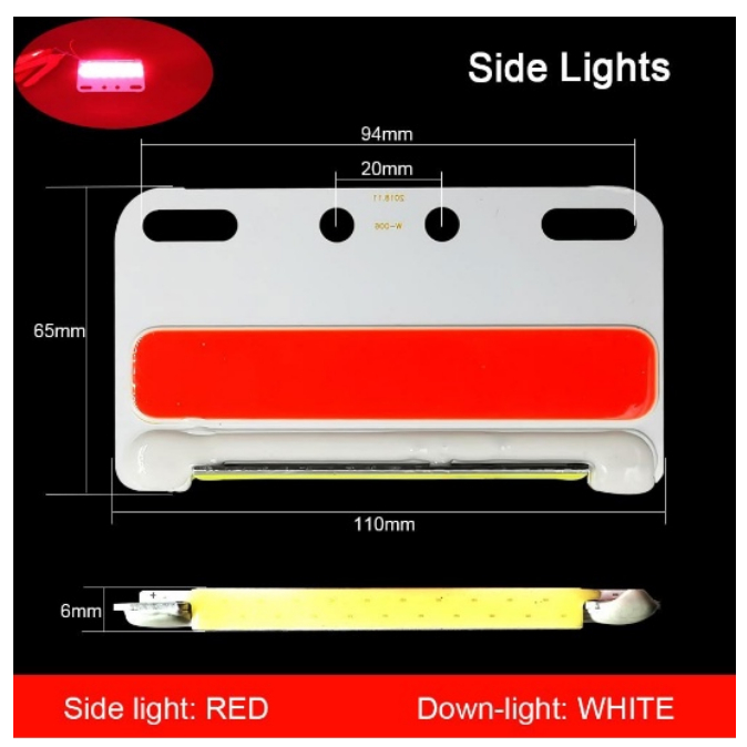 12v & 24v dẫn ánh sáng gắn trên mặt bên của xe tải là không thấm nước tiện dụng dẫn xô đèn bên, 12v và 24v dẫn xe tải bên đèn