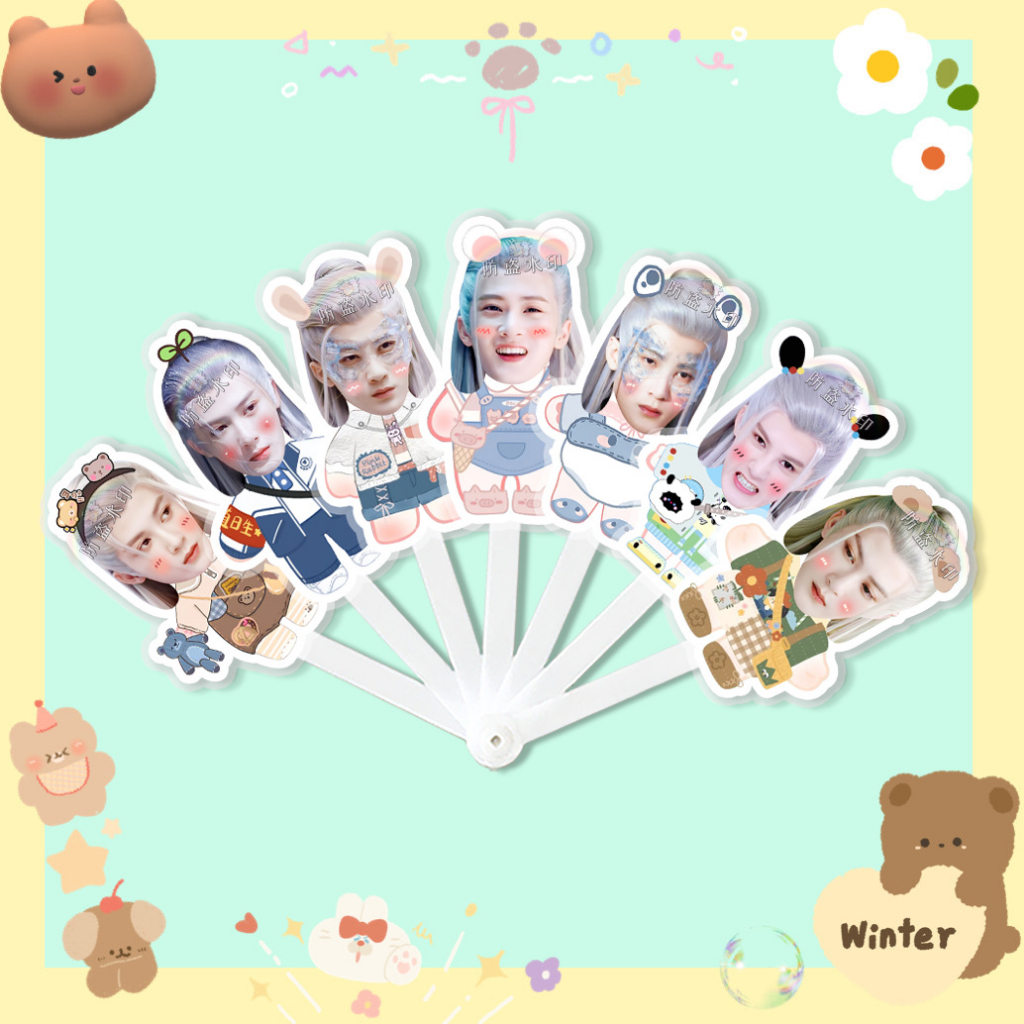 Quạt gấp tan jianci jiumingxiangliu lost you forever quà tặng sinh viên