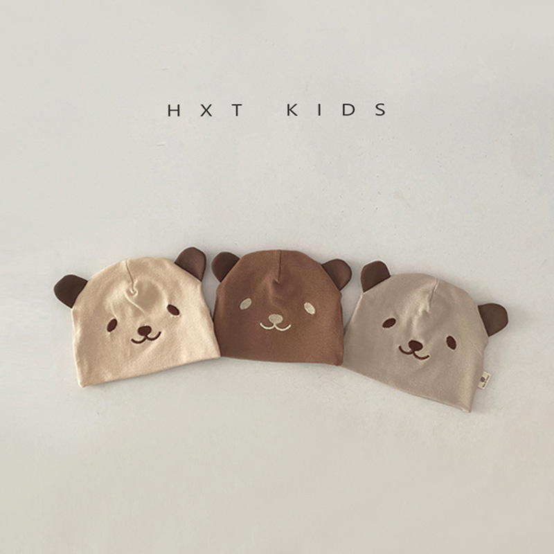 Mũ đội đầu cho bé mùa xuân thu siêu dễ thương dễ thương gấu om mũ cửa cho bé sơ sinh đi chơi mũ chống gió cho bé mùa thu
