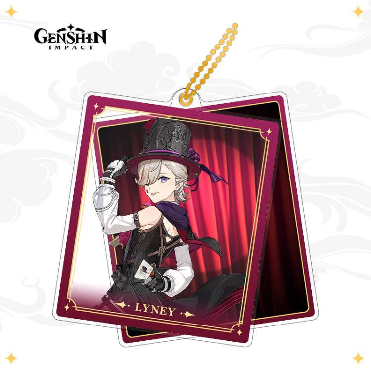 Genshin Móc Khóa Hai Lớp Bằng acrylic Trong Suốt