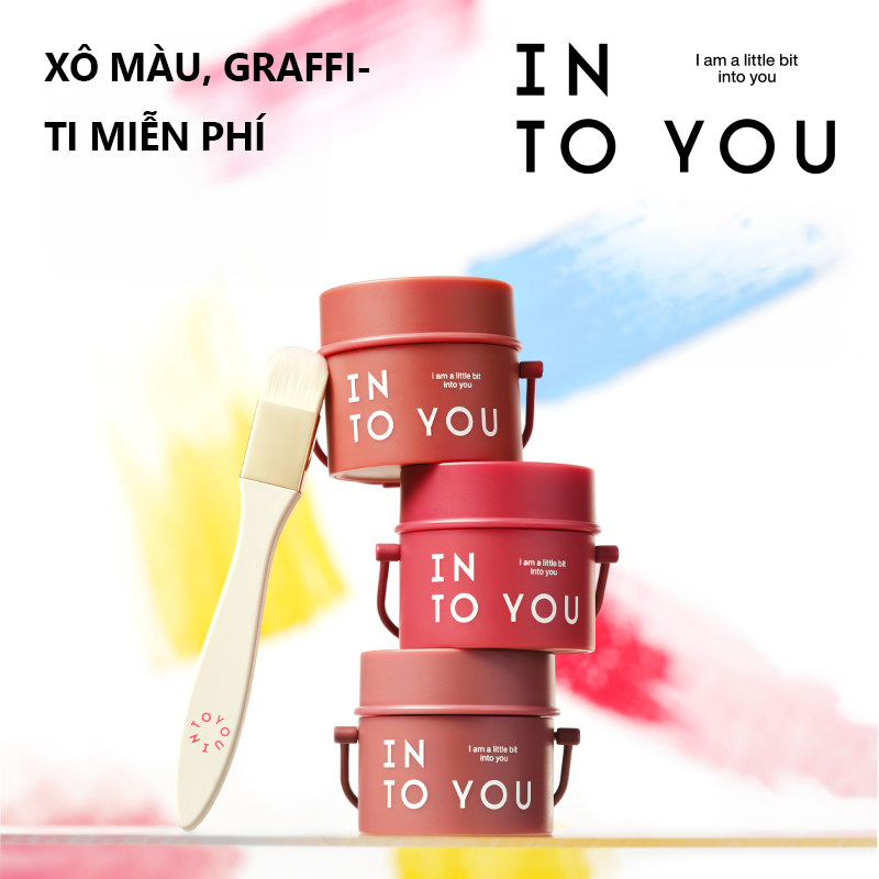 Son môi INTO YOU 5g kiêm má hồng hai trong một lâu trôi không phai phong cách graffiti đường phố