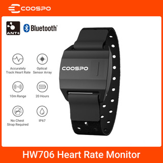 Coospo hw706 màn hình nhịp tim cánh tay ant + bluetooth ip67 cảm biến nhịp tim chống nước tương thích garmin bryton magene xoss igpsport dây đeo màn hình nhịp tim