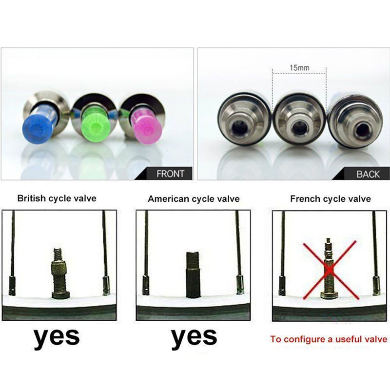 Set 2 đèn led MOSOWORLD gắn van lốp xe đạp leo núi trang trí không có pin