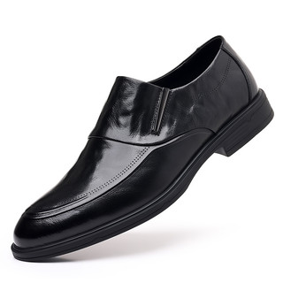 Slip on nam giày da thật thời trang nam da đen giày chính thức 2023 loafer