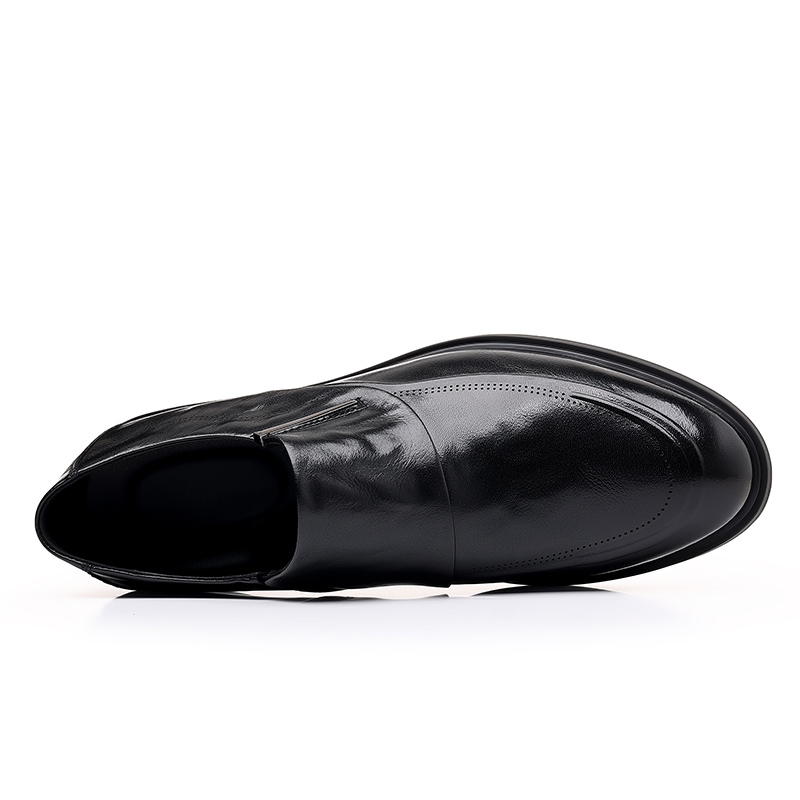 Slip on nam giày da thật thời trang nam da đen giày chính thức 2023 loafer