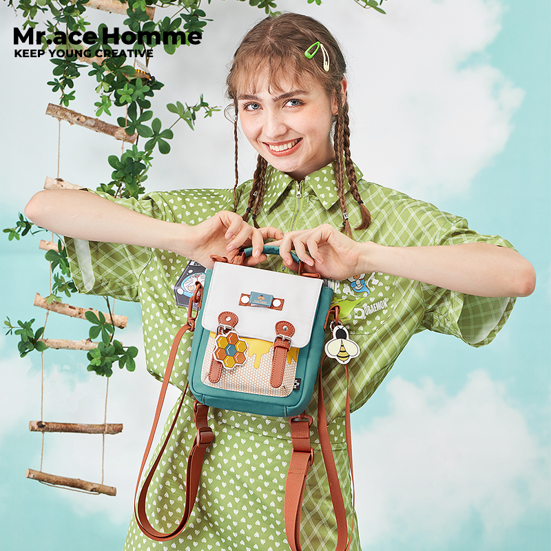 Mr. ace Homme Túi Xách Đeo Vai ĐựngThoại Họa Tiết Chú Ong Dễ Thương Cho Nữ Túi đeo chéo