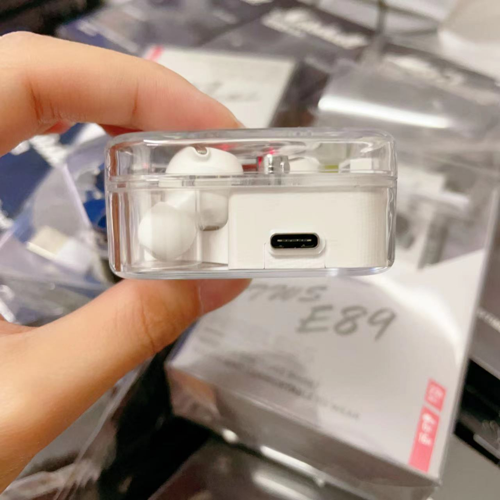 Tai Nghe Nhét Tai e89 bluetooth Không Dây Chống Ồn Có Đèn led Và mic Phong Cách retro