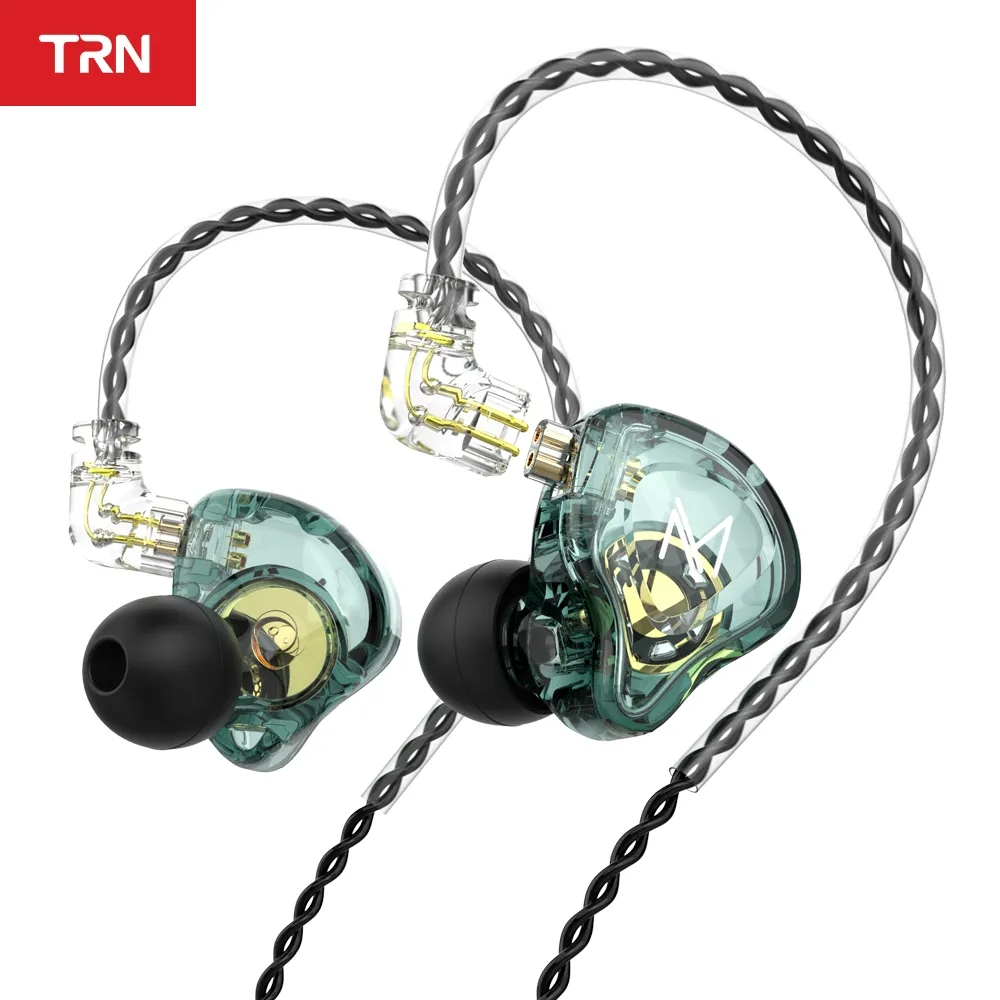Trn mt1 1dd hifi in ear tai nghe màn hình tai nghe video game earbud thể thao năng động chống ồn tai nghe phát sóng trực tiếp