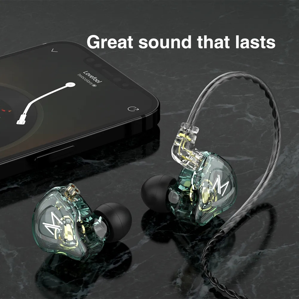 Trn mt1 1dd hifi in ear tai nghe màn hình tai nghe video game earbud thể thao năng động chống ồn tai nghe phát sóng trực tiếp