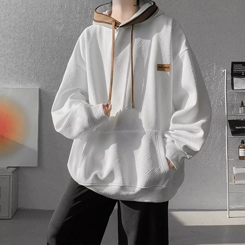 Áo Hoodie Dáng Rộng Phong Cách Hàn Quốc Đơn Giản Chất Lượng Cao Cho Nam