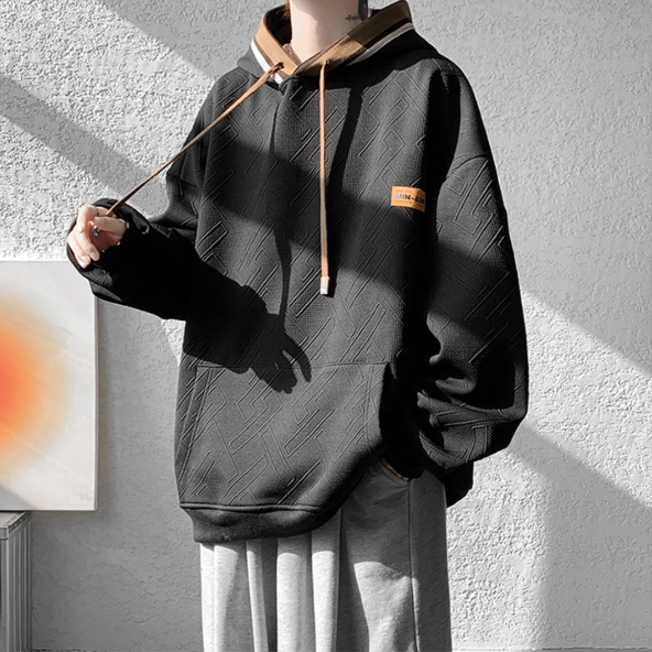 Áo Hoodie Dáng Rộng Phong Cách Hàn Quốc Đơn Giản Chất Lượng Cao Cho Nam