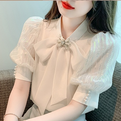 Áo Sơ Mi Chiffon Tay Ngắn Thời Trang Mùa Hè 2023 2SB8