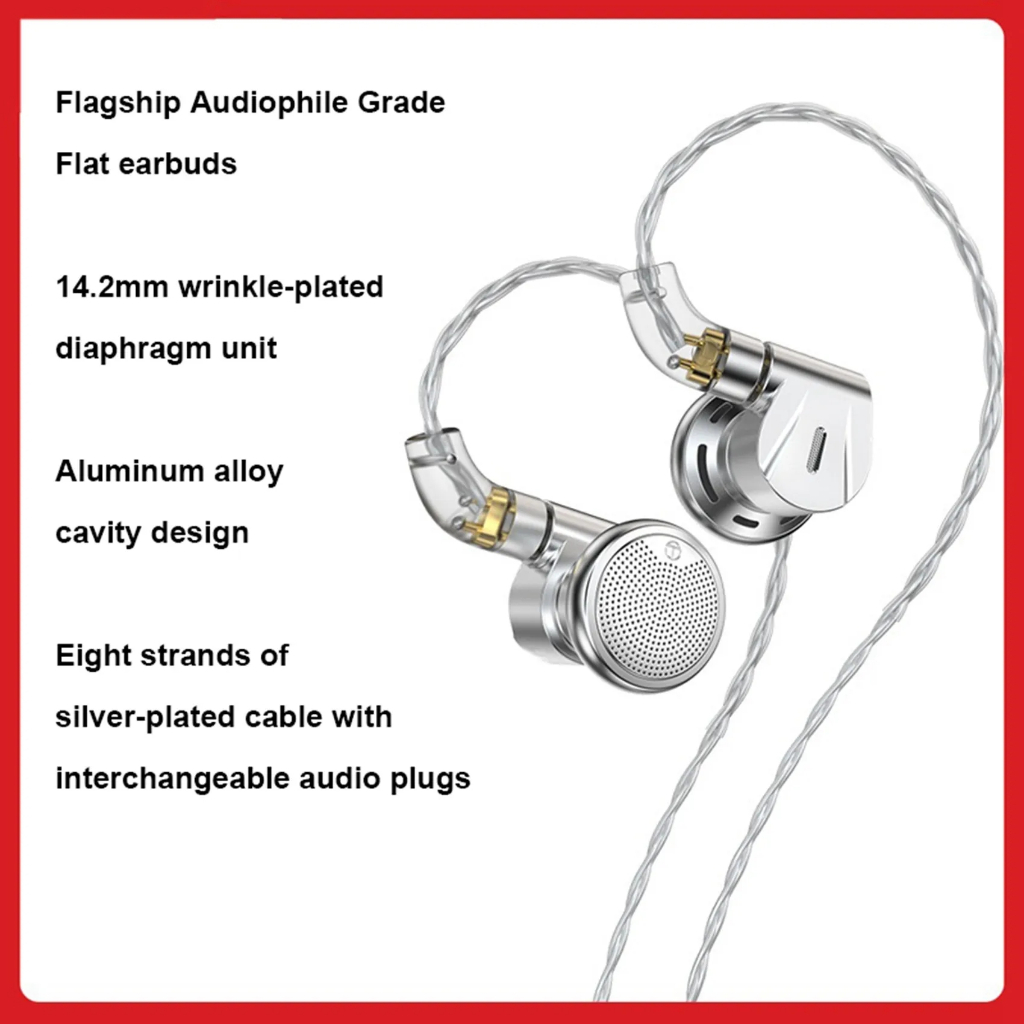 Trn emx 14.2mm tai nghe động hifi audiophile-grade 2pin beryllium-plated diaphragm unit tai nghe noise-cancelling