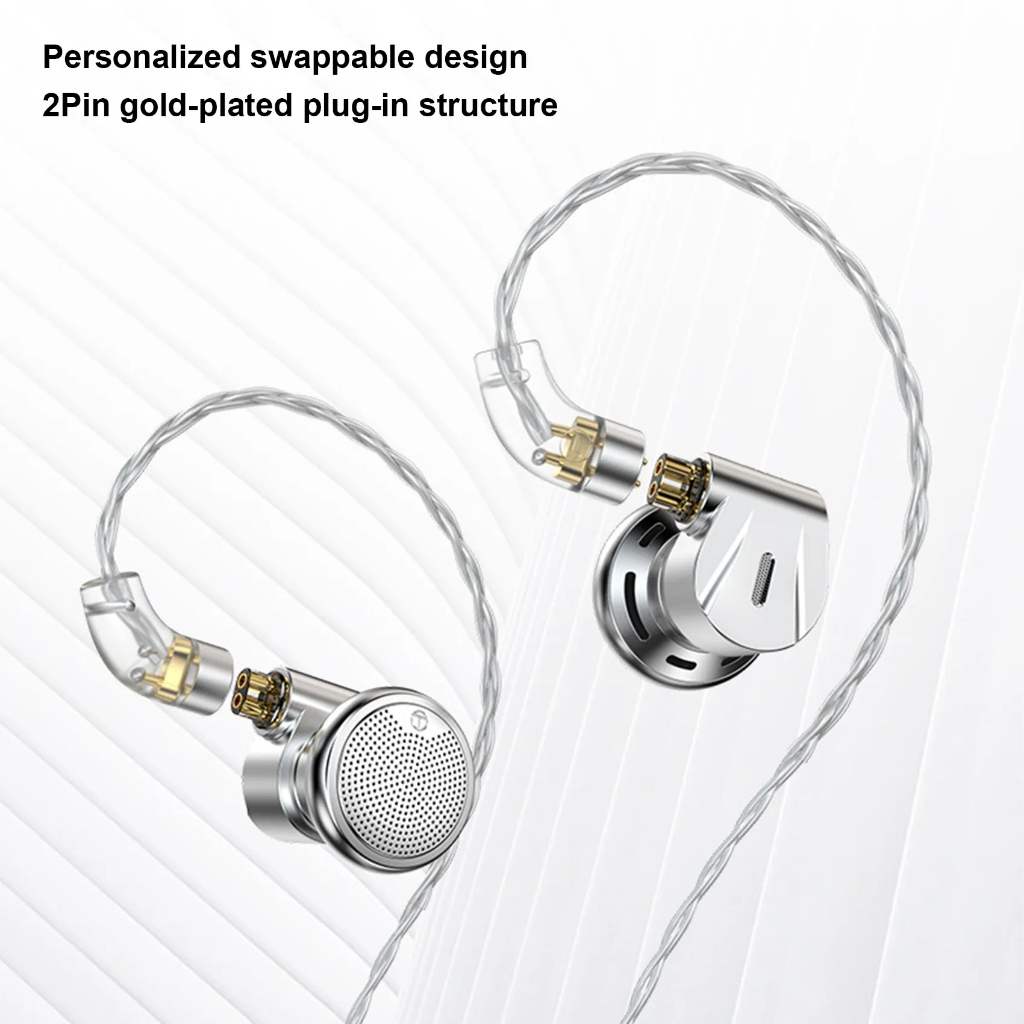 Trn emx 14.2mm tai nghe động hifi audiophile-grade 2pin beryllium-plated diaphragm unit tai nghe noise-cancelling