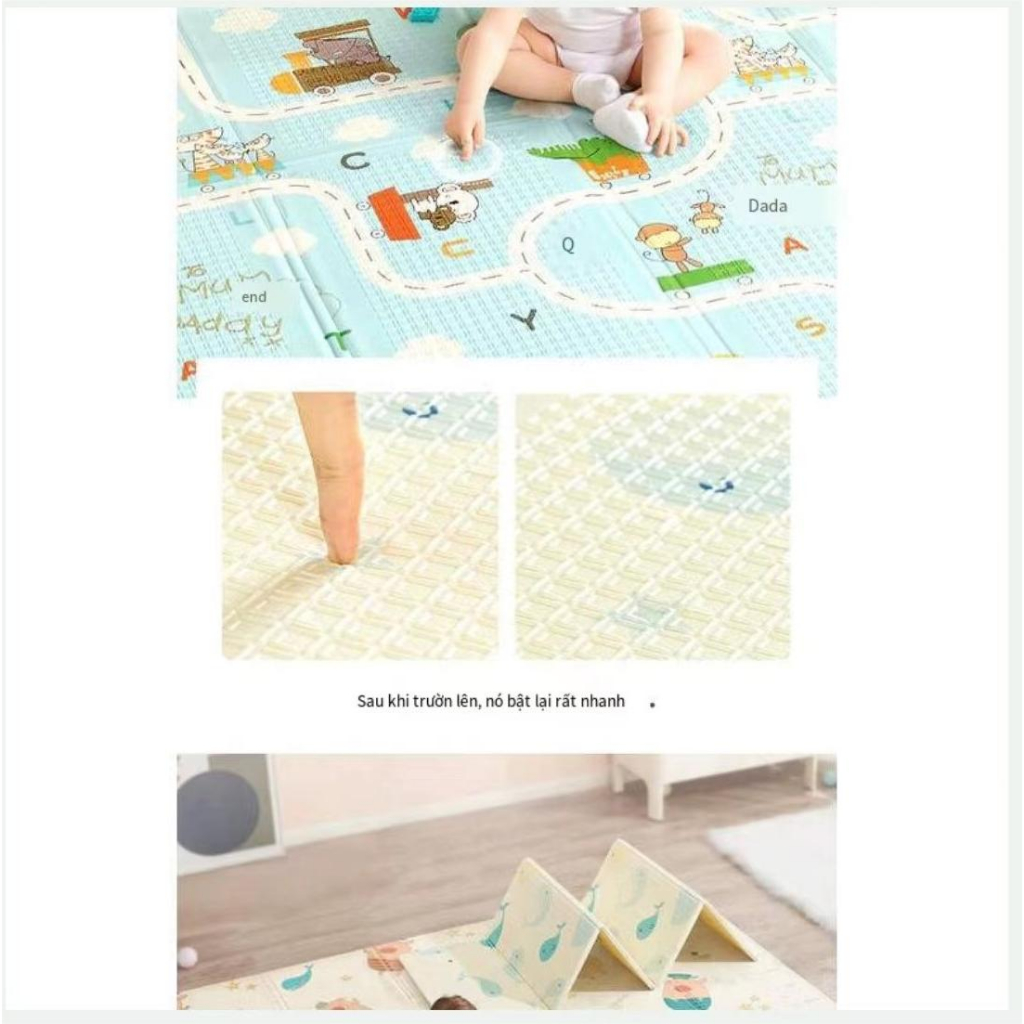 Thảm Xốp Dày Chống Thấm Nước Kích Thước 1cm-1.5cm Chuyên Dụng Cho Bé Tập Bò