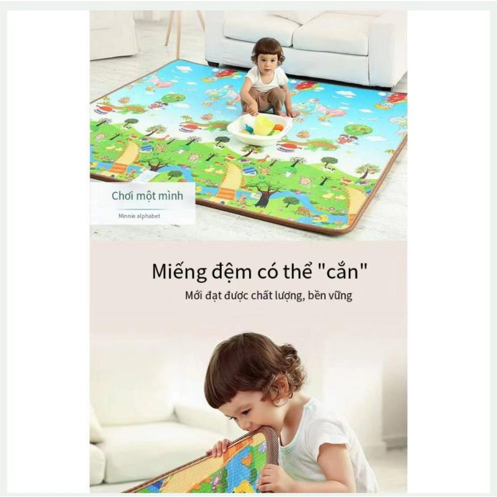 Thảm Xốp Dày Chống Thấm Nước Kích Thước 1cm-1.5cm Chuyên Dụng Cho Bé Tập Bò