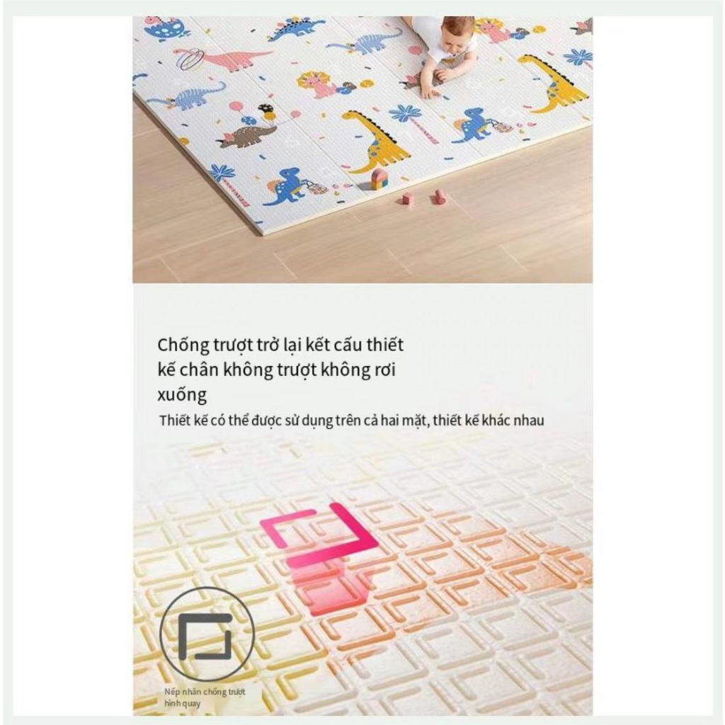 Thảm Xốp Dày Chống Thấm Nước Kích Thước 1cm-1.5cm Chuyên Dụng Cho Bé Tập Bò
